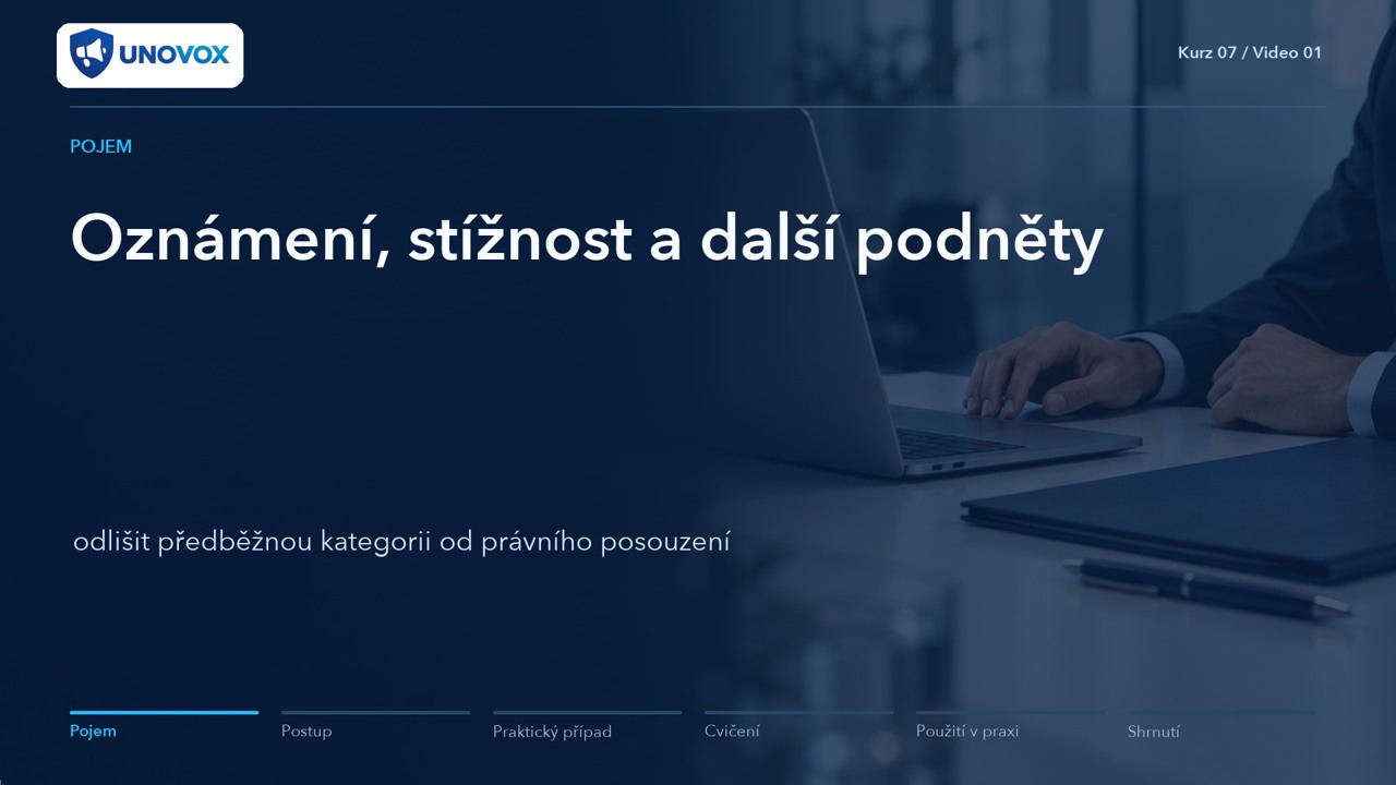 Prvotní posouzení a předávání oznámení