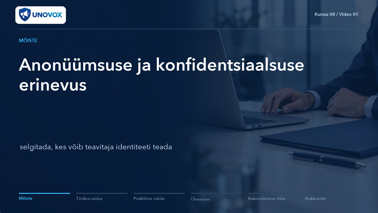Anonüümsus, konfidentsiaalsus ja survemeetmete ennetamine