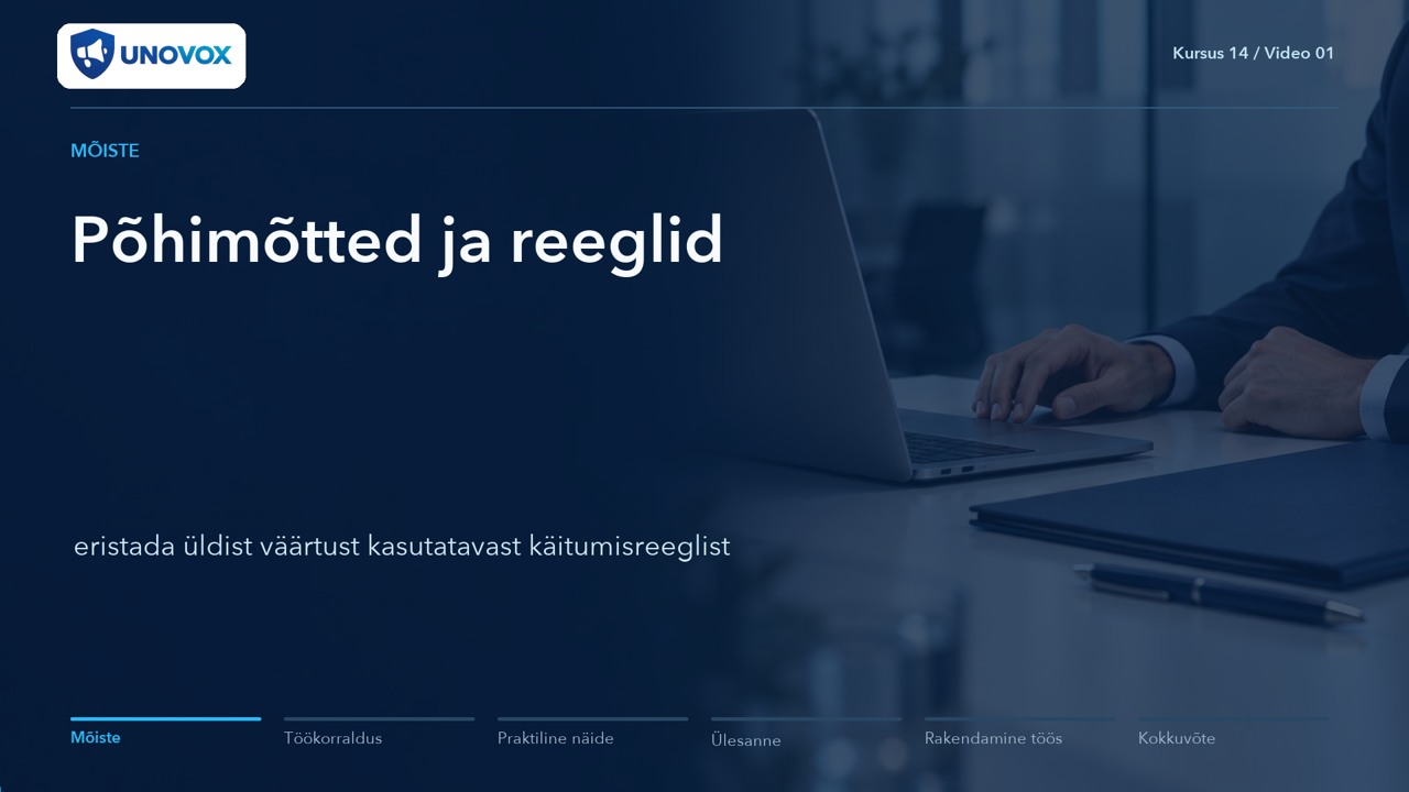 Käitumiskoodeks igapäevases töös