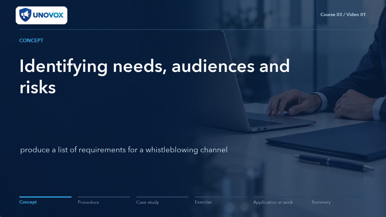 Setting up a whistleblowing channel