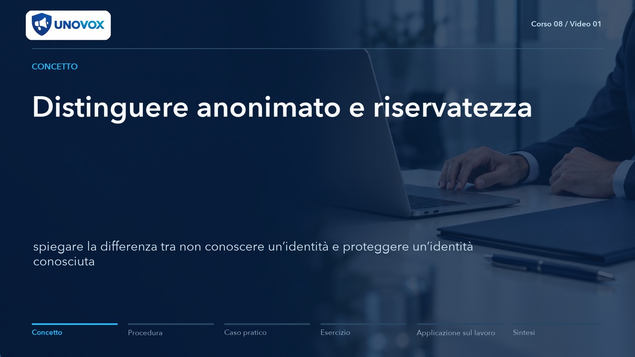 Anonimato, riservatezza e prevenzione delle ritorsioni