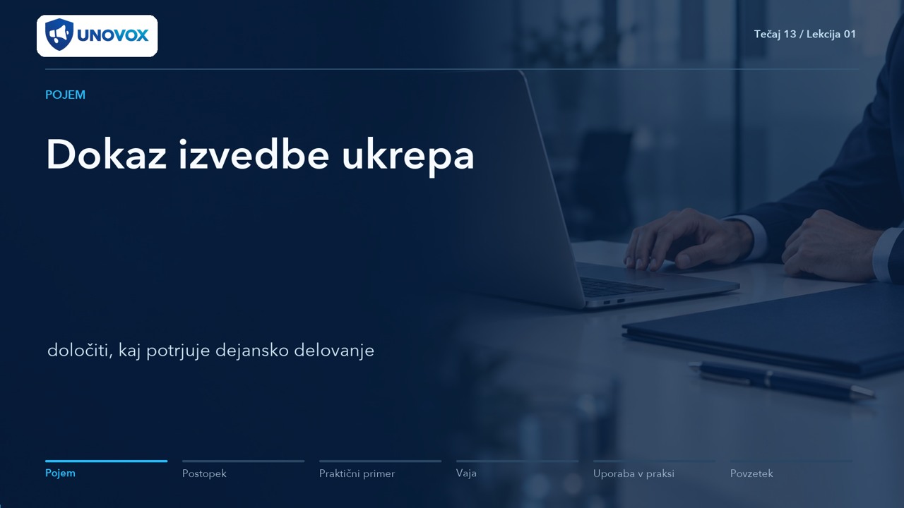 Spremljanje ukrepov in dokazovanje učinkovitosti