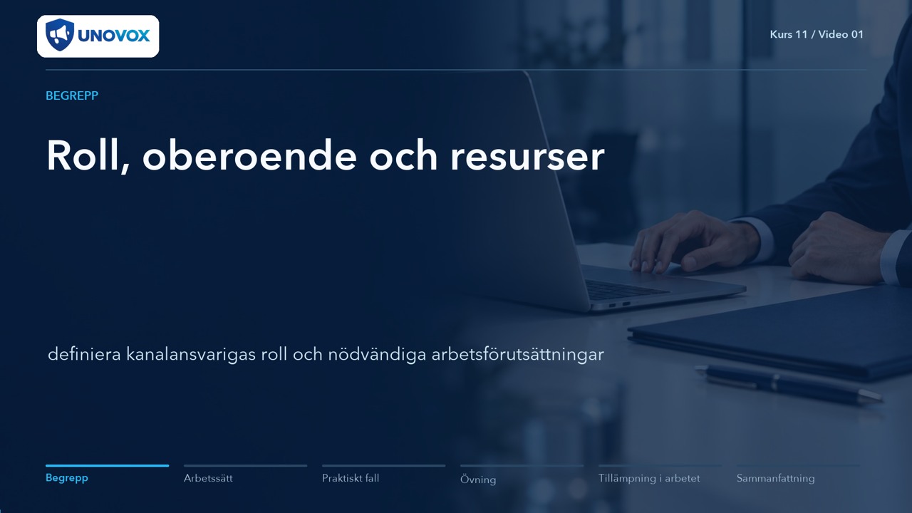 Styrning av kanalen och samordning av integritetsarbetet