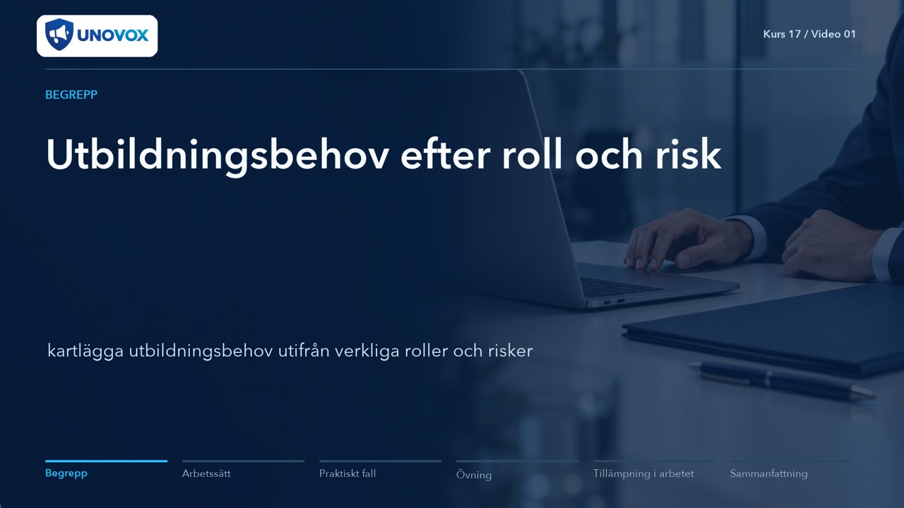 Utbildning och kommunikation om integritet och rapporteringskanaler